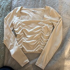 Hollister Cream Long Sleeve Top
